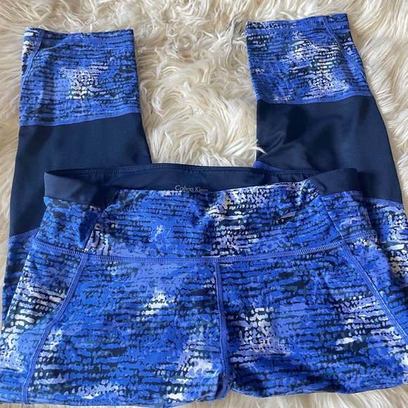 Calvin Klein Performance Quick Dry Purple Leggings Women's Size Medium - Picture 3 of 6